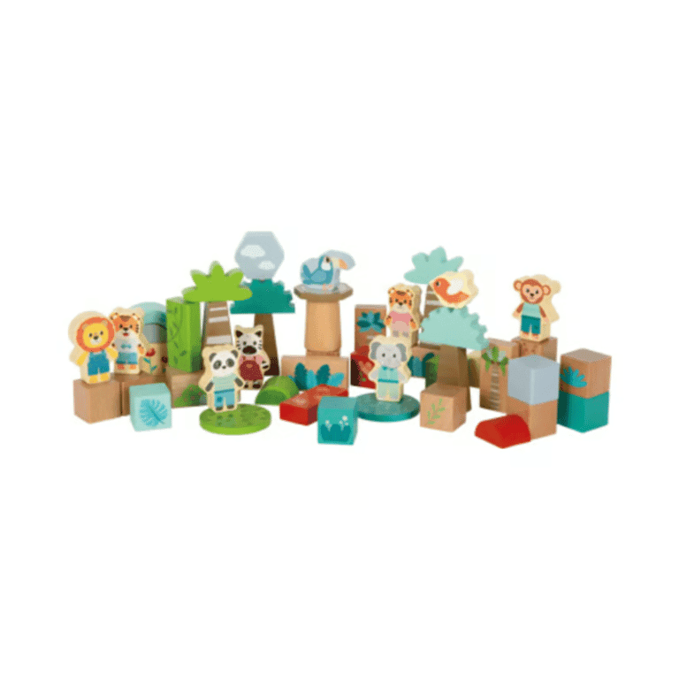 Small Foot Wooden Building Blocks Jungle Friends
