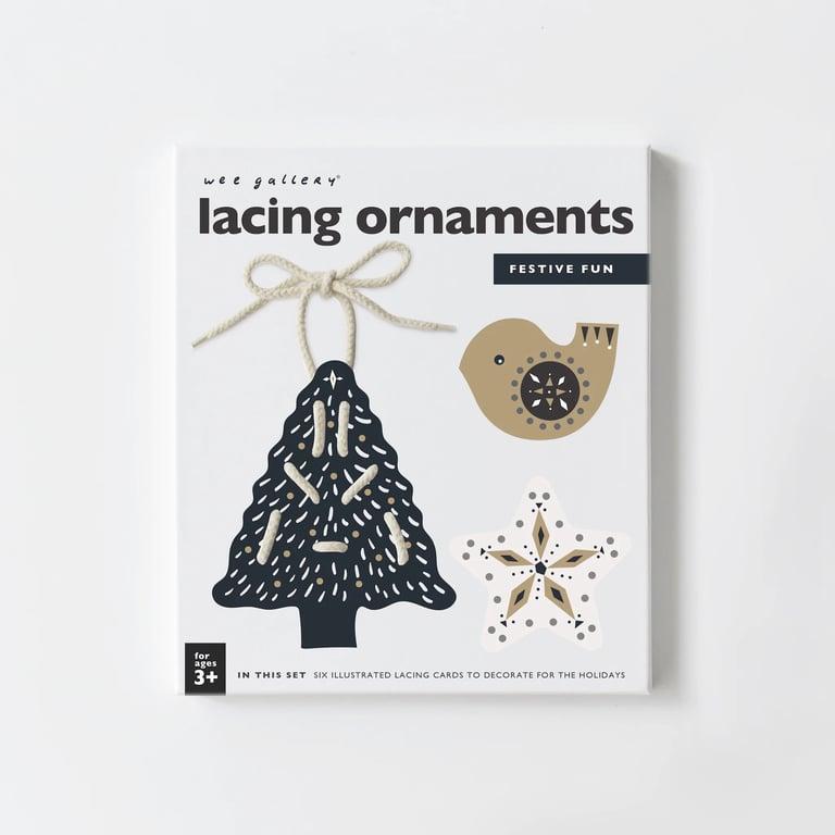 Montessori Wee Gallery Festive Fun Lacing Ornaments