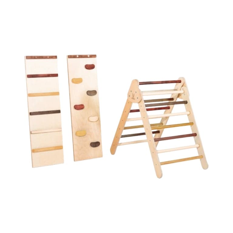 Bunny Hopkins Pikler Triangle Earthbound Original With Ladder and Rock Wall