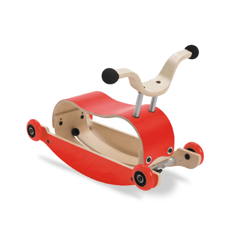 Montessori Wishbone 3-in-1 Mini Flip Walker Red