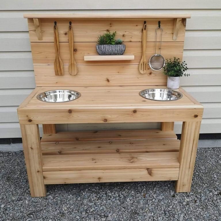 Montessori Little Bear's Woodshop 3-Foot Mud Kitchen