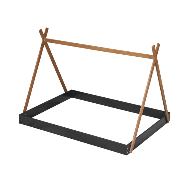 Bellemave Full Size Floor Bed Teepee Black and Brown