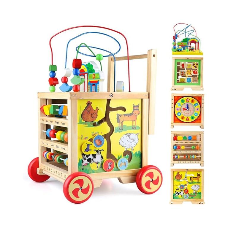 Montessori KABENFIS 6-in-1 Wooden Sensory Activity Cube