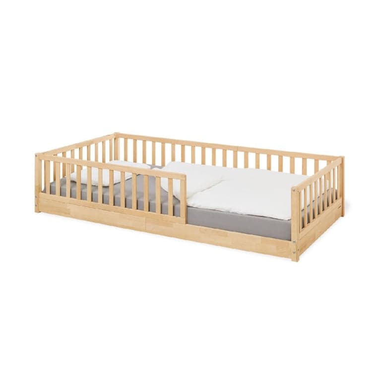 Pinolino Floor Bed With Rails Evi 90 x 200 Untreated