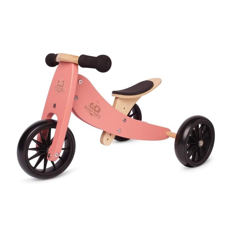 Montessori Kinderfeets Tiny Tot 2-in-1 Trike Balance Bike Coral