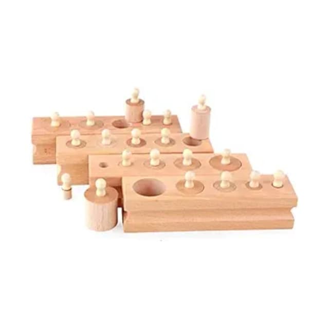 Adena Montessori Mini-Cylinder Block Set of 4