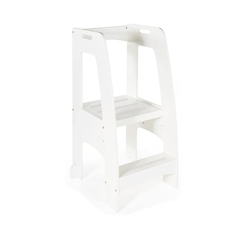 Montessori Guidecraft Kitchen Helper Tower Step-Up White