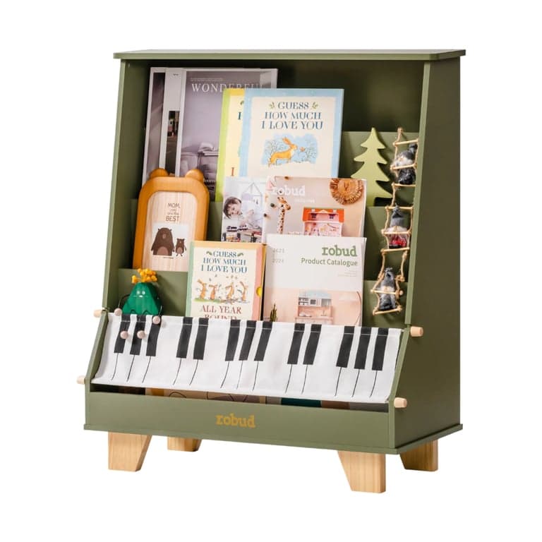 Robud Front-facing Bookshelf Piano Green