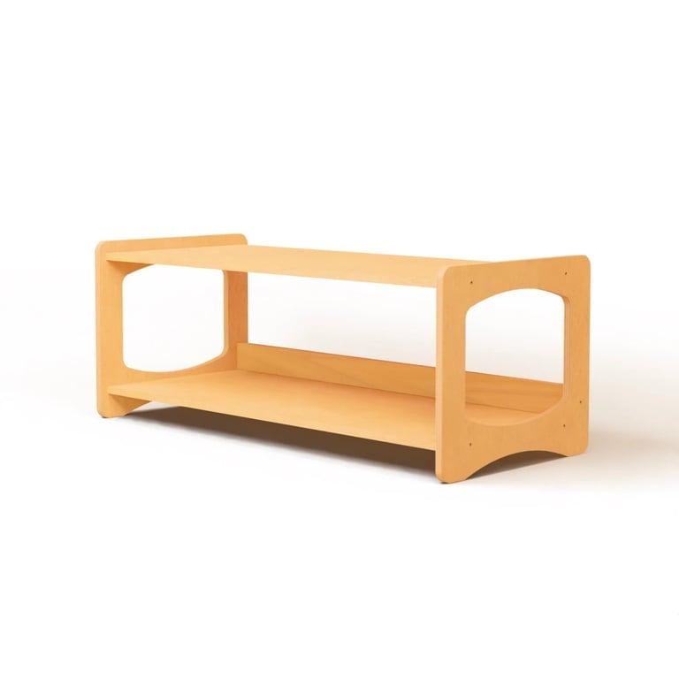 Montessori Wood & Room Open 2-Tier Toy Shelf