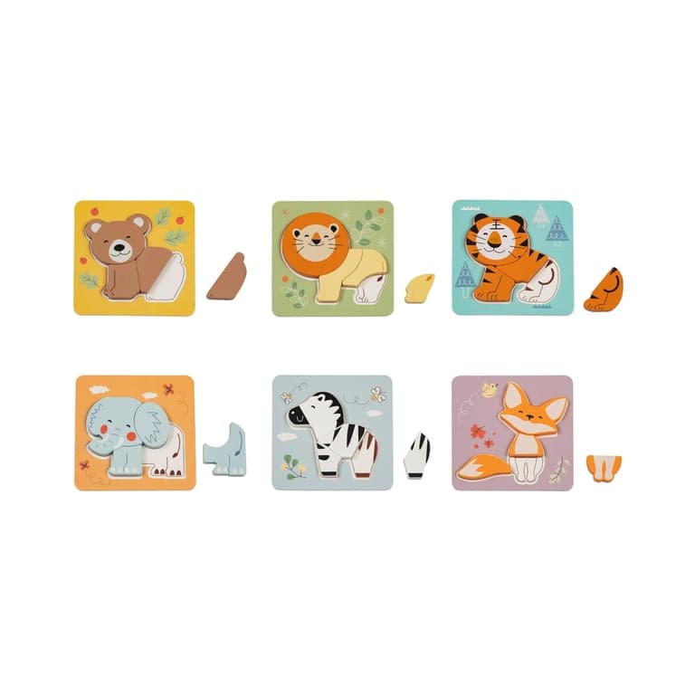 Busy Kids 6-in-1 Puzzles Animals