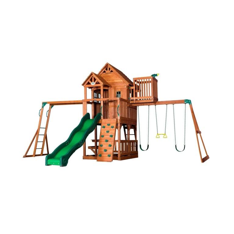 Montessori Backyard Discovery Swing Set With Sandboxes Skyfort II