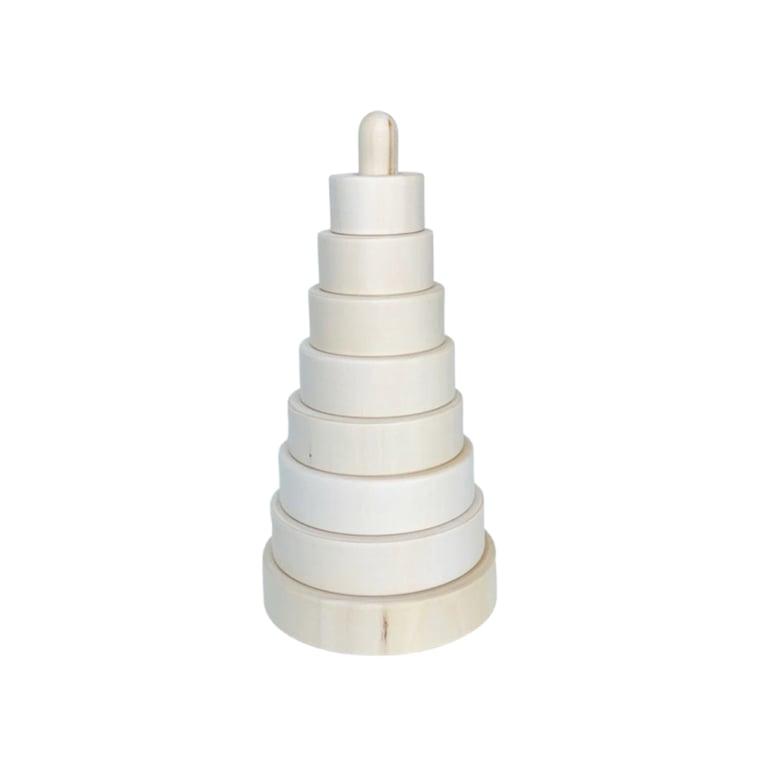 Montessori PoppyBabyCo Giant Wooden Stacking Pyramid