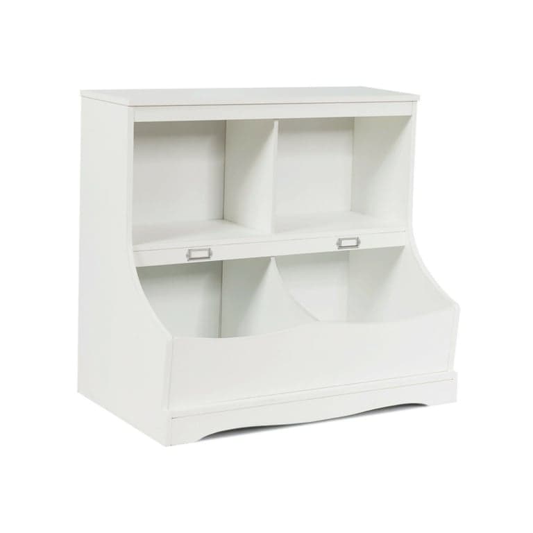 Costway 3-Tier Bookcase Storage Organizer With 4 Open Compartments White