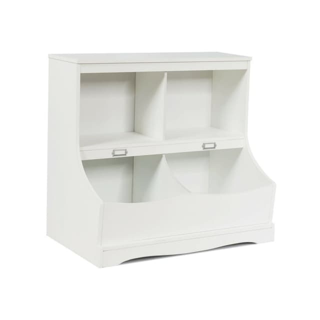 Costway 3-Tier Bookcase Storage Organizer With 4 Open Compartments White