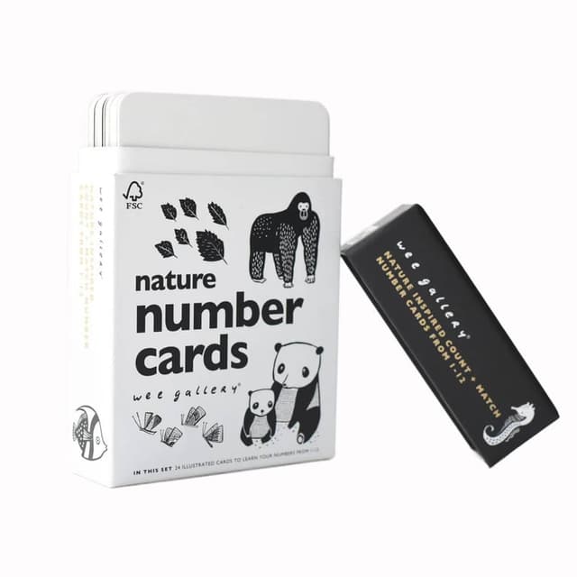 Wee Gallery Black and White Nature Number Cards