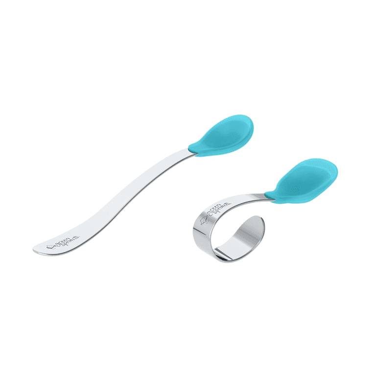 Montessori green sprouts Learning Spoon Set Aqua