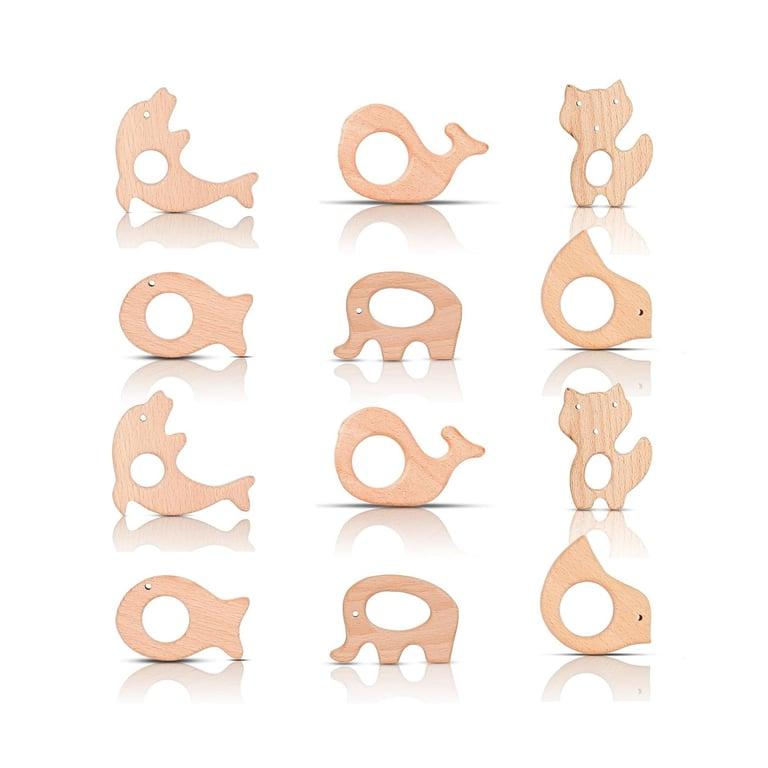 Montessori IoF Teethers 12-Piece Natural Wooden