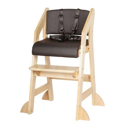 Montessori My Happy Helpers Dine and Grow High Chair With Harness Black & Varnish 