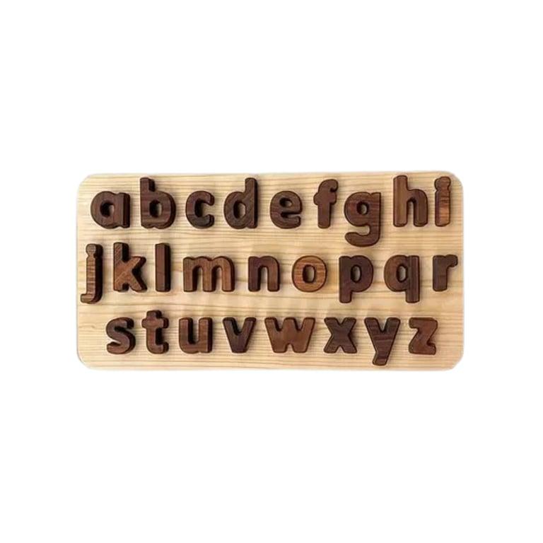 Montessori PoppyBabyCo Wooden Alphabet Letters Puzzle