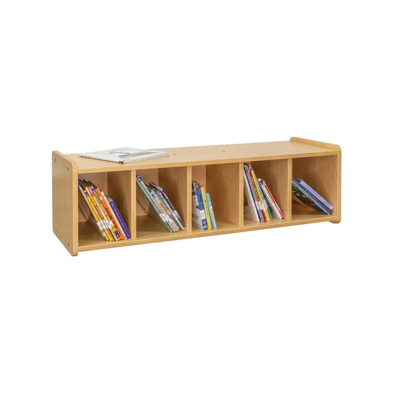 Tot Mate Book Cubby Bench Maple Assembled