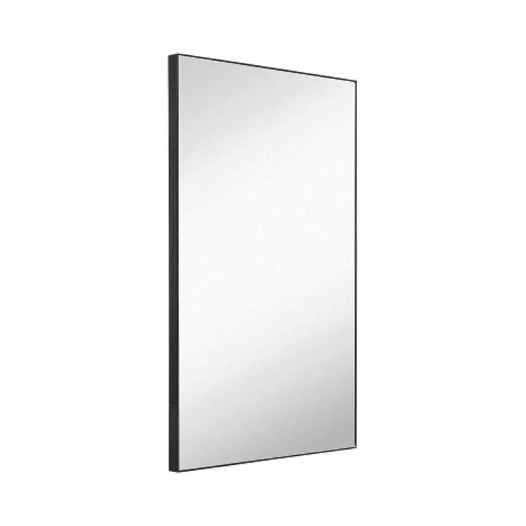 Montessori Hamilton Hills Wall Mounted Framed Mirror Silver 24 x 36 Inches