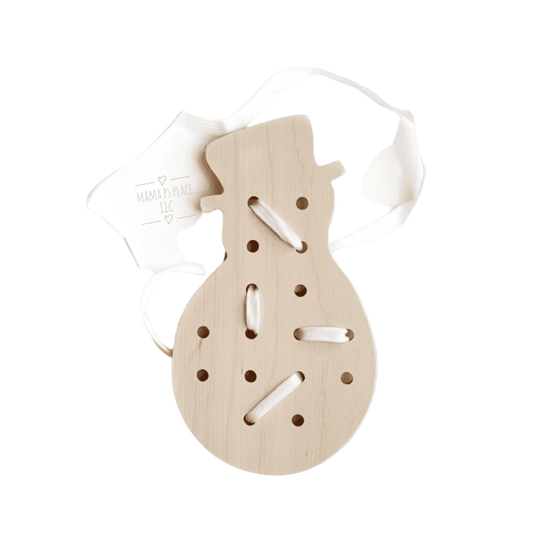 Montessori Mama P's Place LLC Snowman Lacing Board