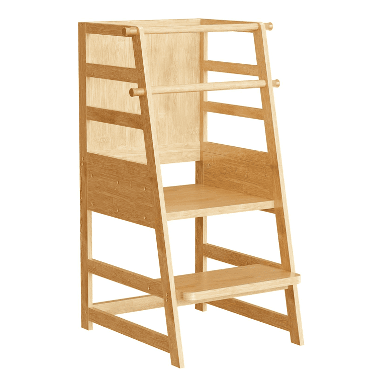 Montessori HOOBRO Toddler Standing Tower Natural Bamboo