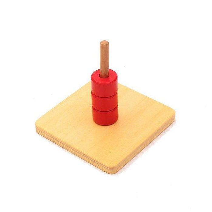 Montessori Pink Montessori Discs on Vertical Dowel