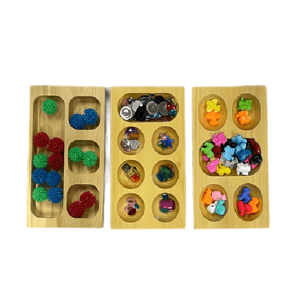 Montessori Montessori N’ Such Sequential Wood Sorting Trays & Accessories Kit