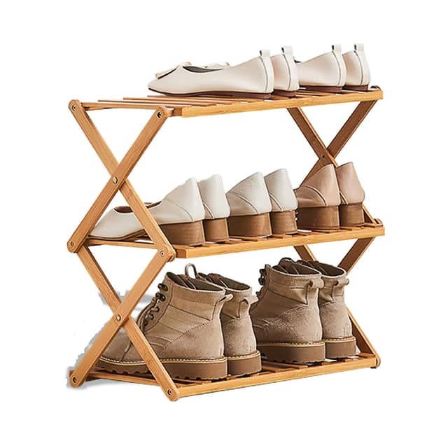 Kwude 3-Tier Bamboo Shoe Rack 20 Feet