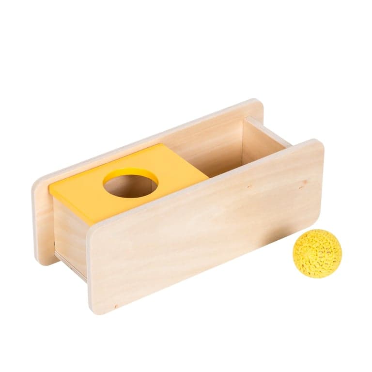 Montessori Outlet Imbucare Box With Flip Lid - Knitted Ball