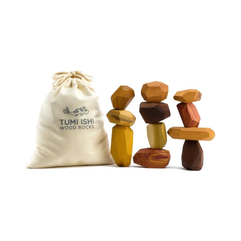 Montessori Tumi Ishi 11-Piece Wooden Stacking Stones