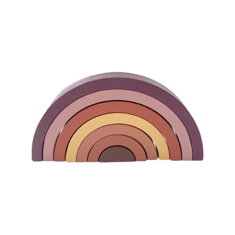 Henry & Flo Wooden Rainbow Stacker Earth 7 Pieces