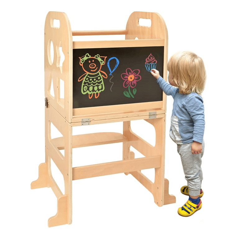 Montessori Donmills Toddler Learning Tower With Chalkboard