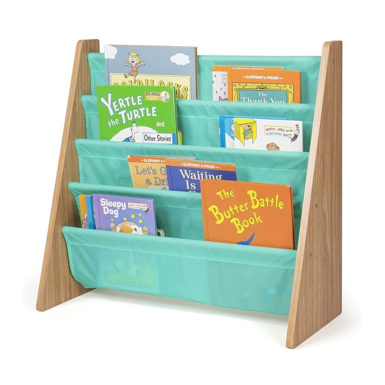 Montessori Humble Crew Front-facing Sling Bookshelf Seafoam Green/Natural