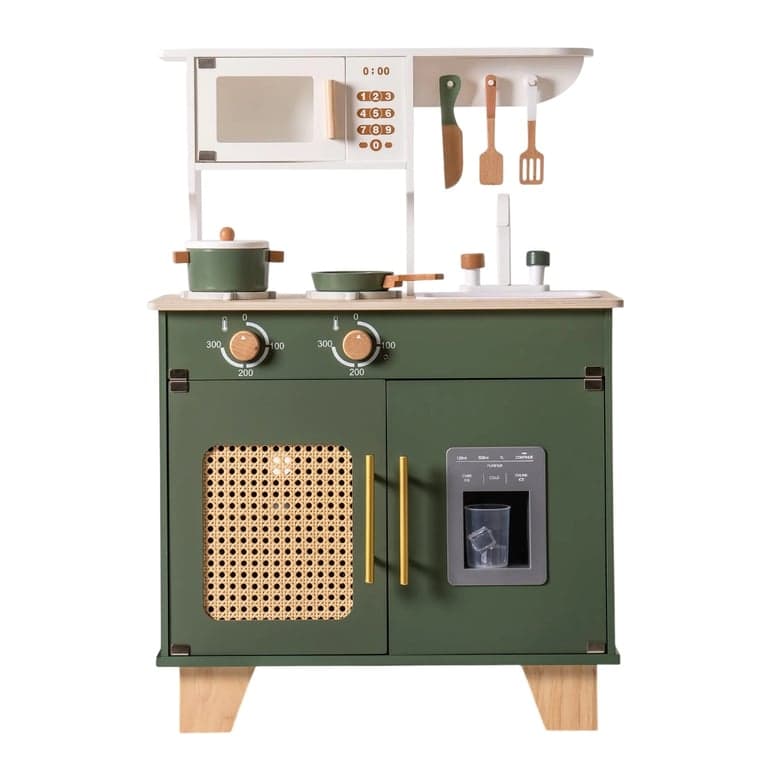 Robud Wooden Kids Play Kitchen Set Vintage Green