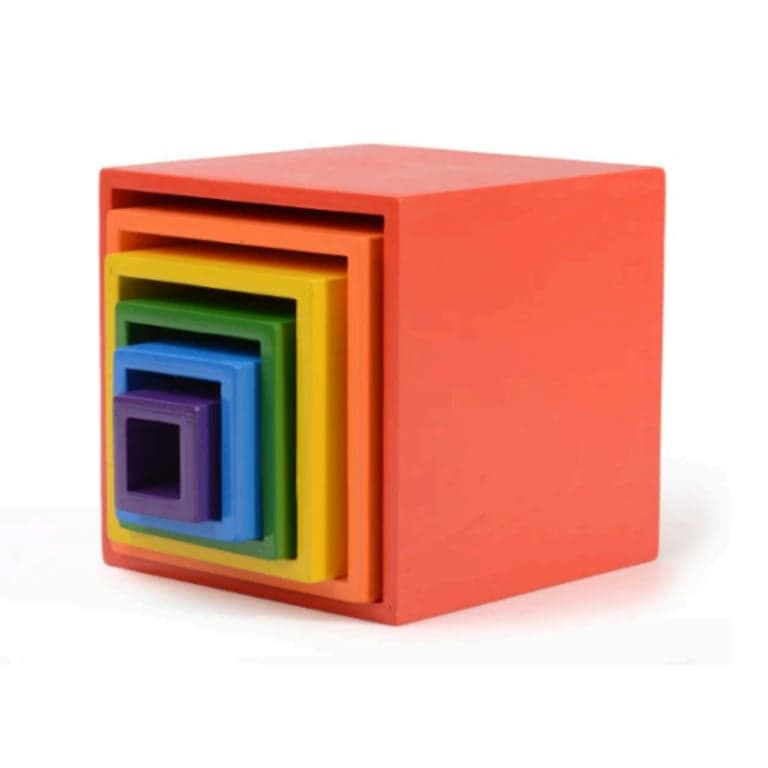 Green Elephant Home and Toys Nesting Boxes Primary Rainbow Colors
