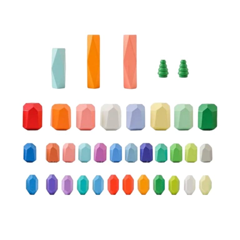 Wonder Space Stacking Stones Forest 40 Pieces