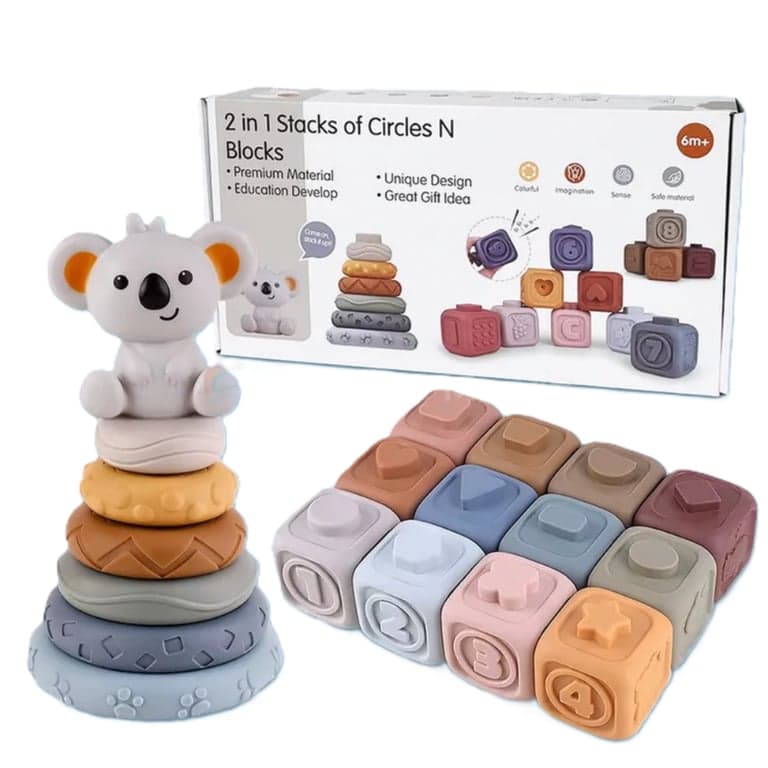 The Little Marvin Ring Stacker and Blocks Set