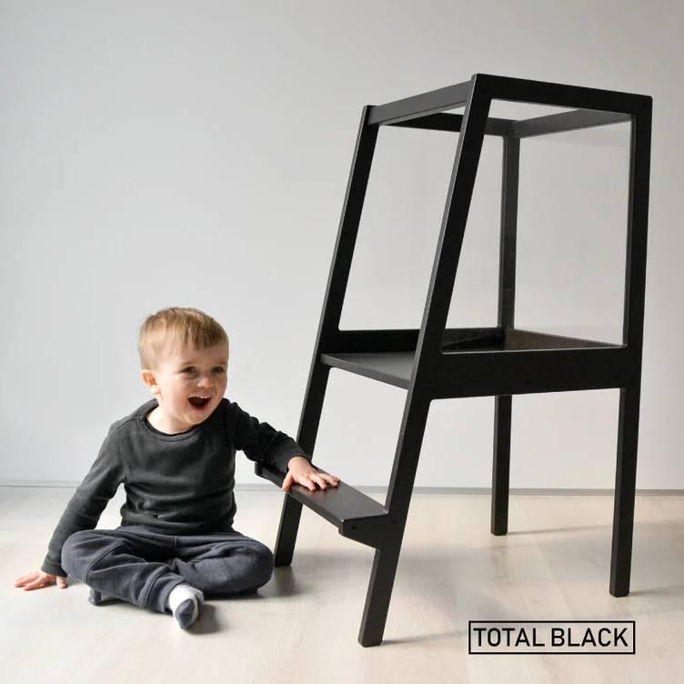 PIDKids Double Helper Tower Total Black Without Safety Net