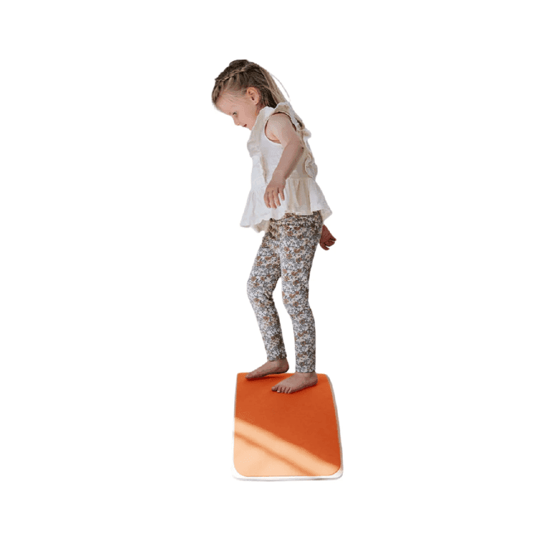 Montessori Jindl Balance Board With Felt Orange