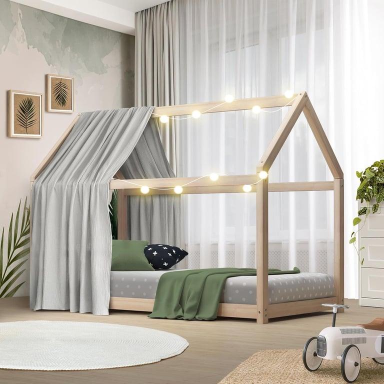 Montessori Oikiture Kids Bed Frame Twin House Natural