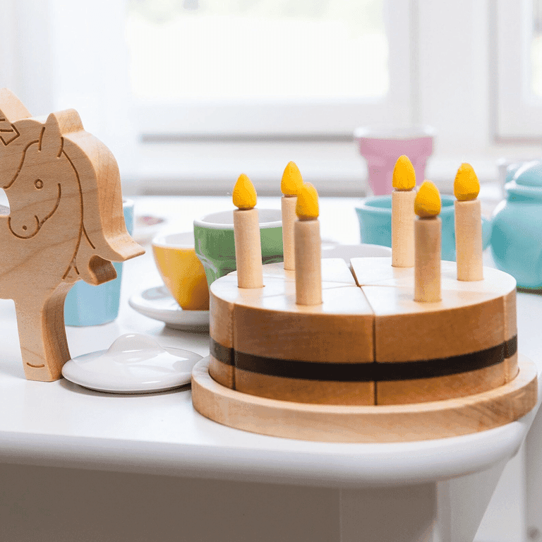 Montessori Play Nice Wooden Toys Birthday Cake