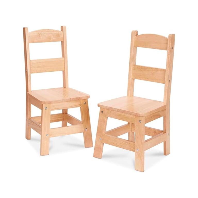 Montessori Melissa & Doug Wooden Chairs Set of 2 Blonde