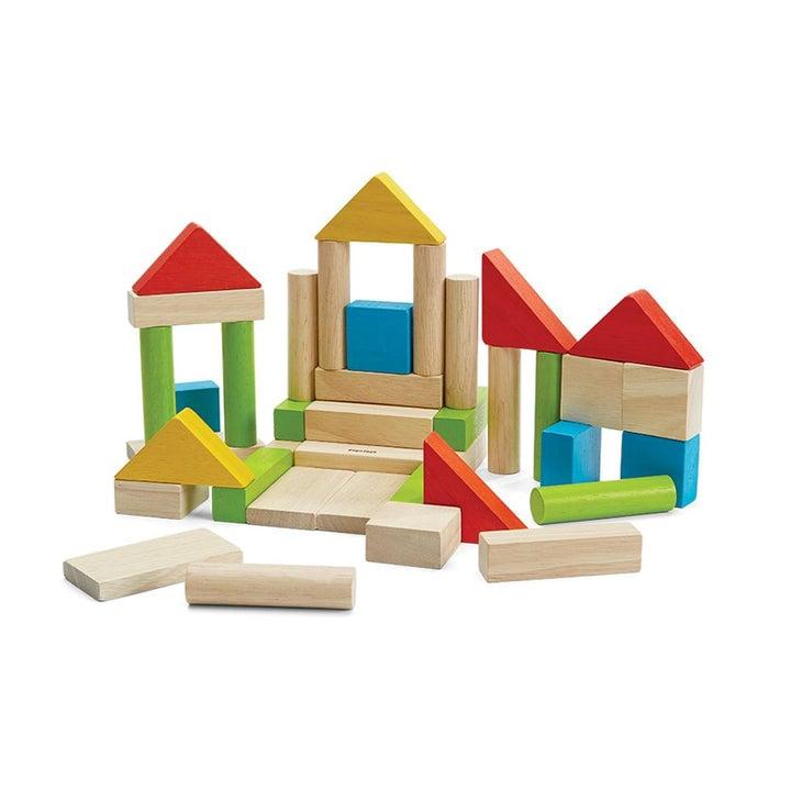 Montessori REU Plan Toys 40 Unit Blocks Colorful