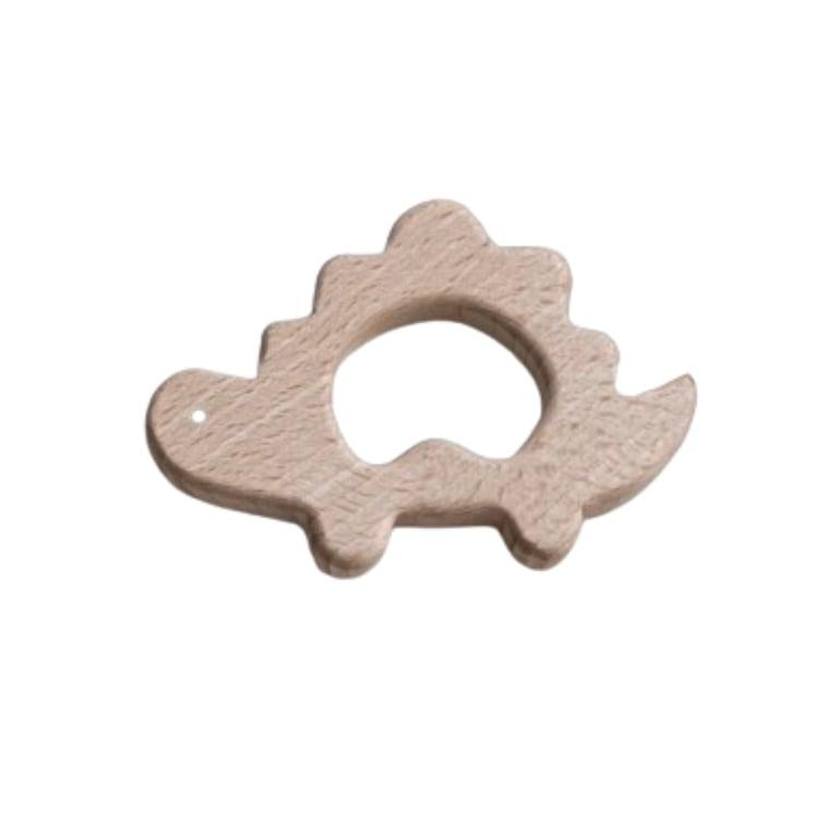 Montessori The Humble Arbutus Wooden Teether Dinosaur With Organic Coconut Oil Finish