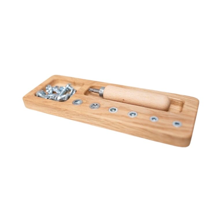 THREEWOOD Montessori Screw Board Name on Box