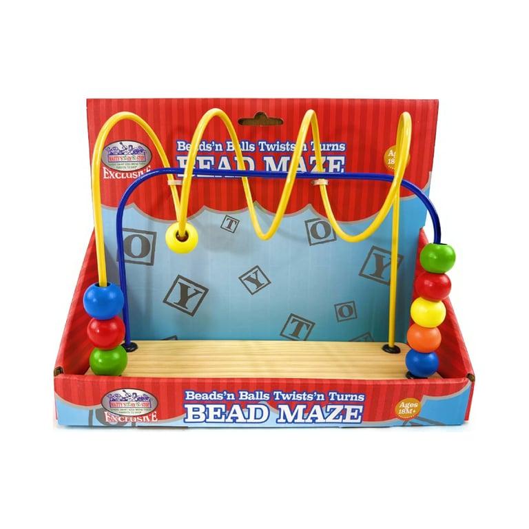 Montessori Matty's Toy Stop Beads'n Balls, Twist'n Turns Wooden Bead Maze