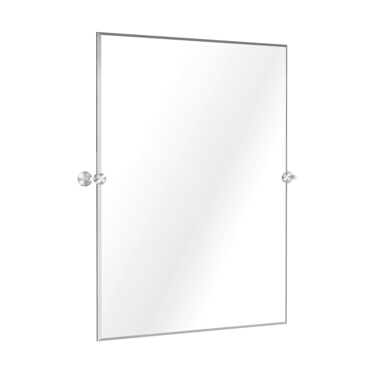 Montessori Hamilton Hills Wall-Mounted Frameless Pivot Mirror 30 x 40 Brushed Chrome