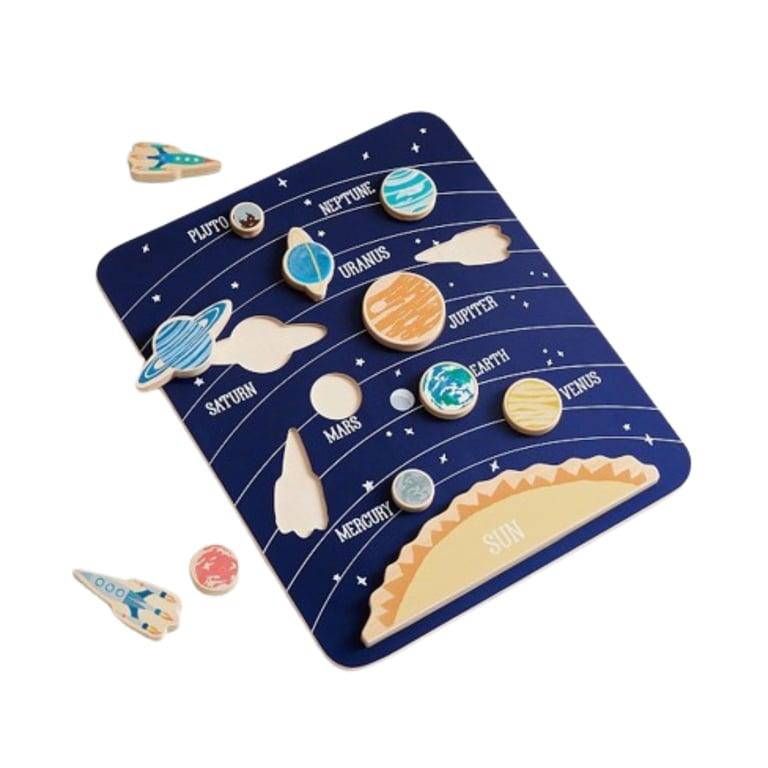 Montessori Pottery Barn Kids Solar System Wooden Puzzle